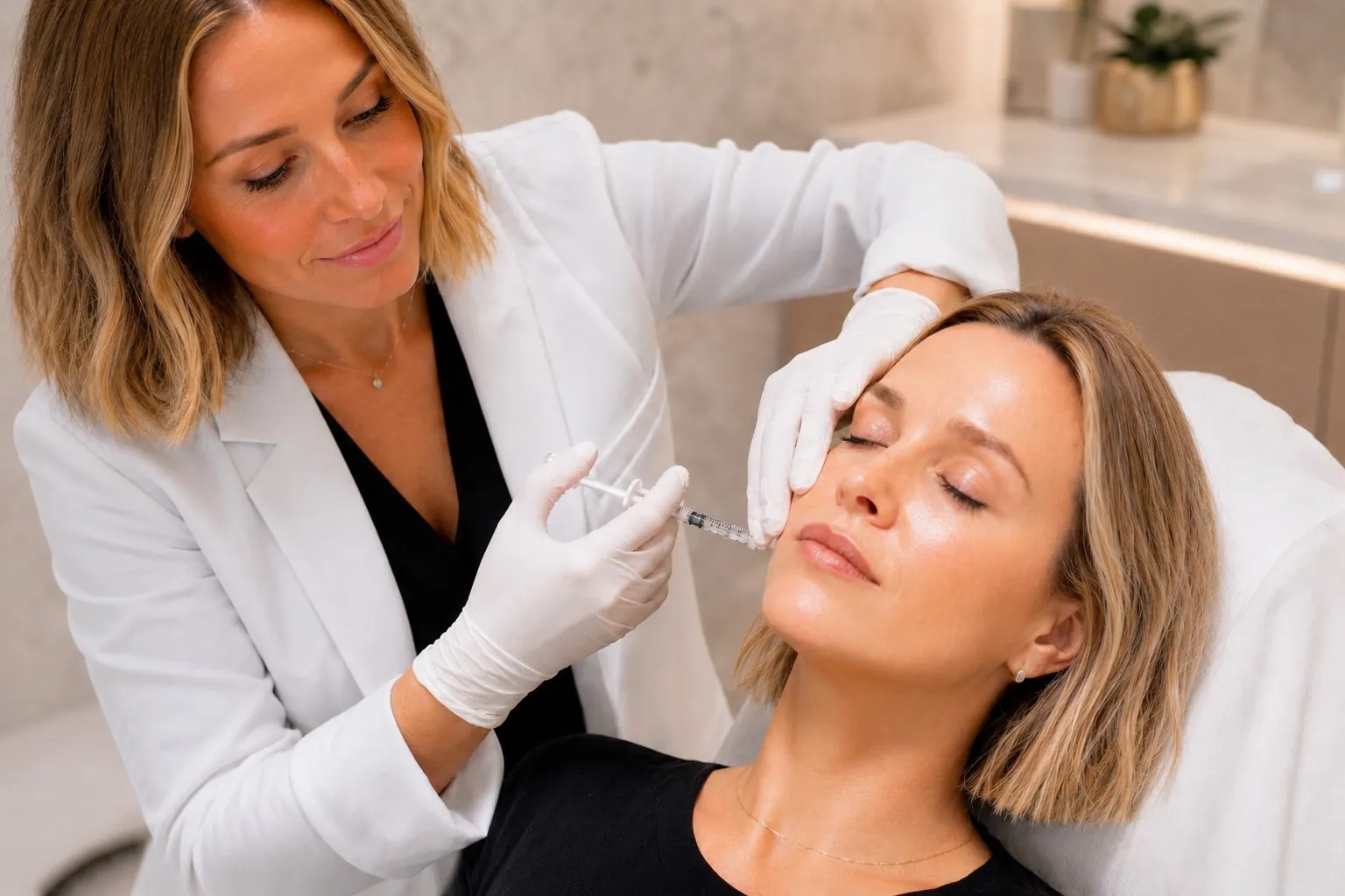 Ranice Verchick, CNP performing an injectable treatment at CleVerChick MedSpa